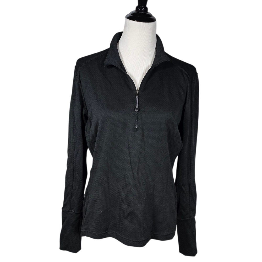 Nike Golf Fit Dry Women's Large 12-14 Black Half Zip Long Sleeve Pullover